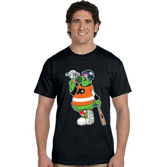 Phanatic Custom Design Philly team 2XL Tee shirt Phillies Flyers Eagles 76ers